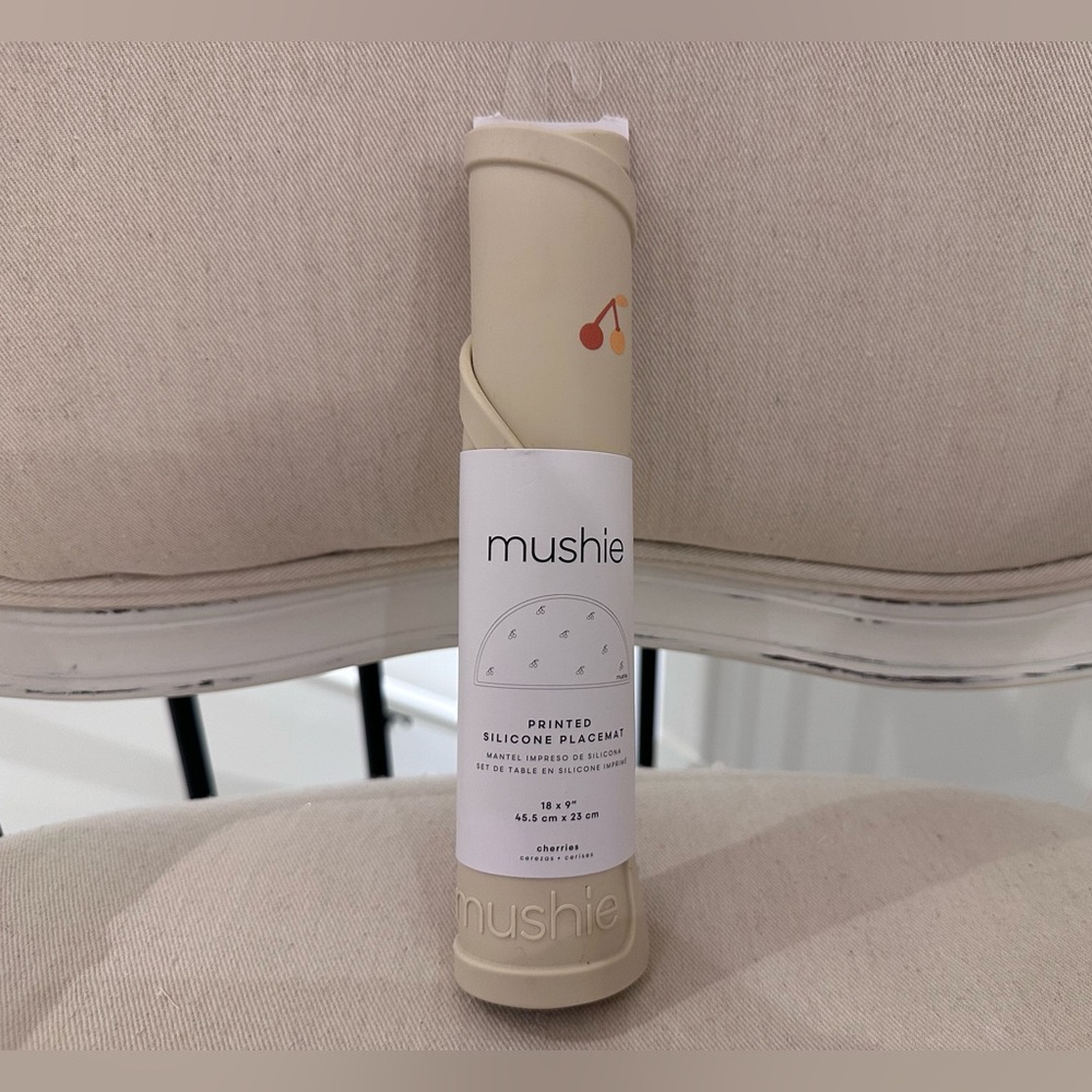🍒 NWT Mushie Cherry Silicone Placemat